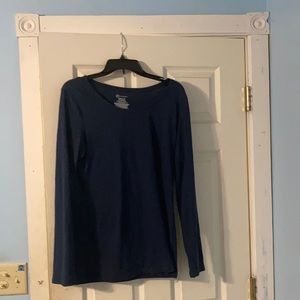 Long sleeve navy blue shirt